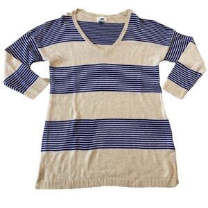 Old Navy striped v neck Sweater Small